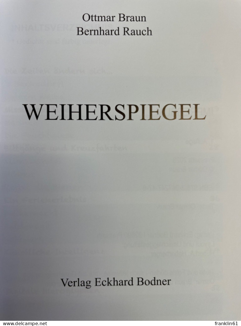 Weiherspiegel. - Lyrik & Essays