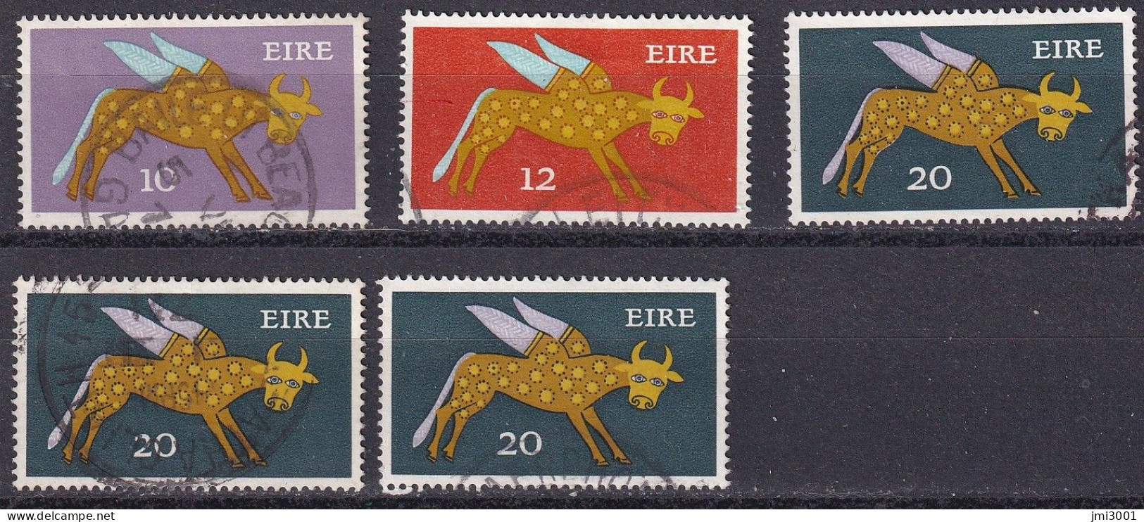 Irlande 1971/74  Lot °  Avec Filigrane E    2 Scans - Used Stamps