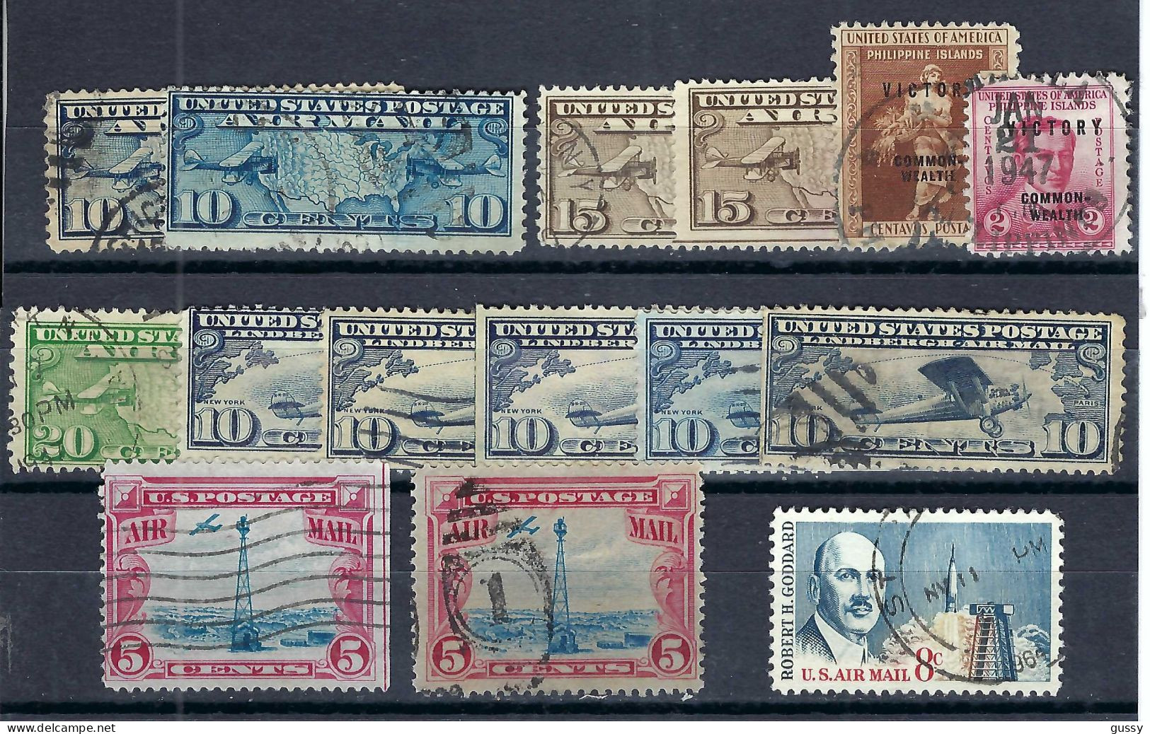 ETATS UNIS P.A. Ca.1954-61: Lot D' Obl. (6 Scans) - 2a. 1941-1960 Afgestempeld