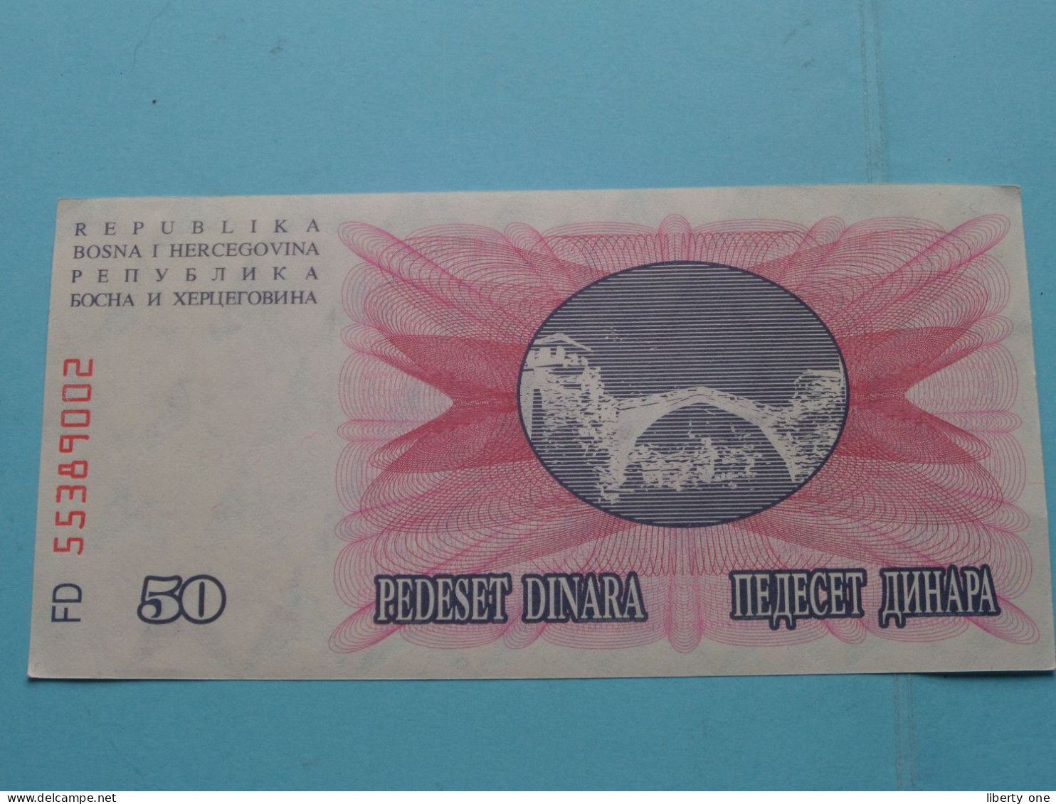 50 Pedeset Dinara > Bosnia Herzegovina - 1992 ( Zie/voir Photo / See Scans ) XF Circulated ! - Bosnien-Herzegowina