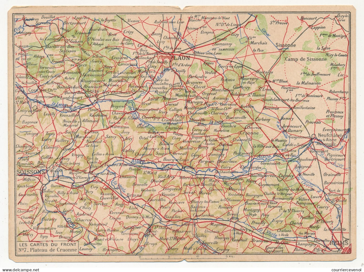 Carte De Franchise Militaire - Carte Du Front Editions Hatier - Plateau De Craonne (n°7) - Lettres & Documents