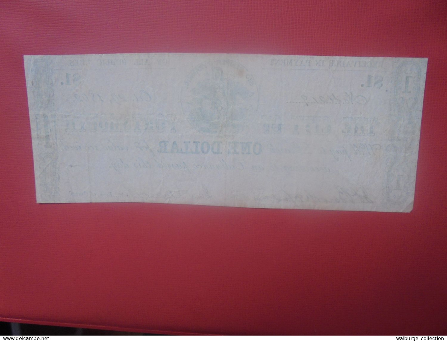 PORTSMOUTH CITY 1$ 1862 Circuler  (B.30) - Confederate Currency (1861-1864)