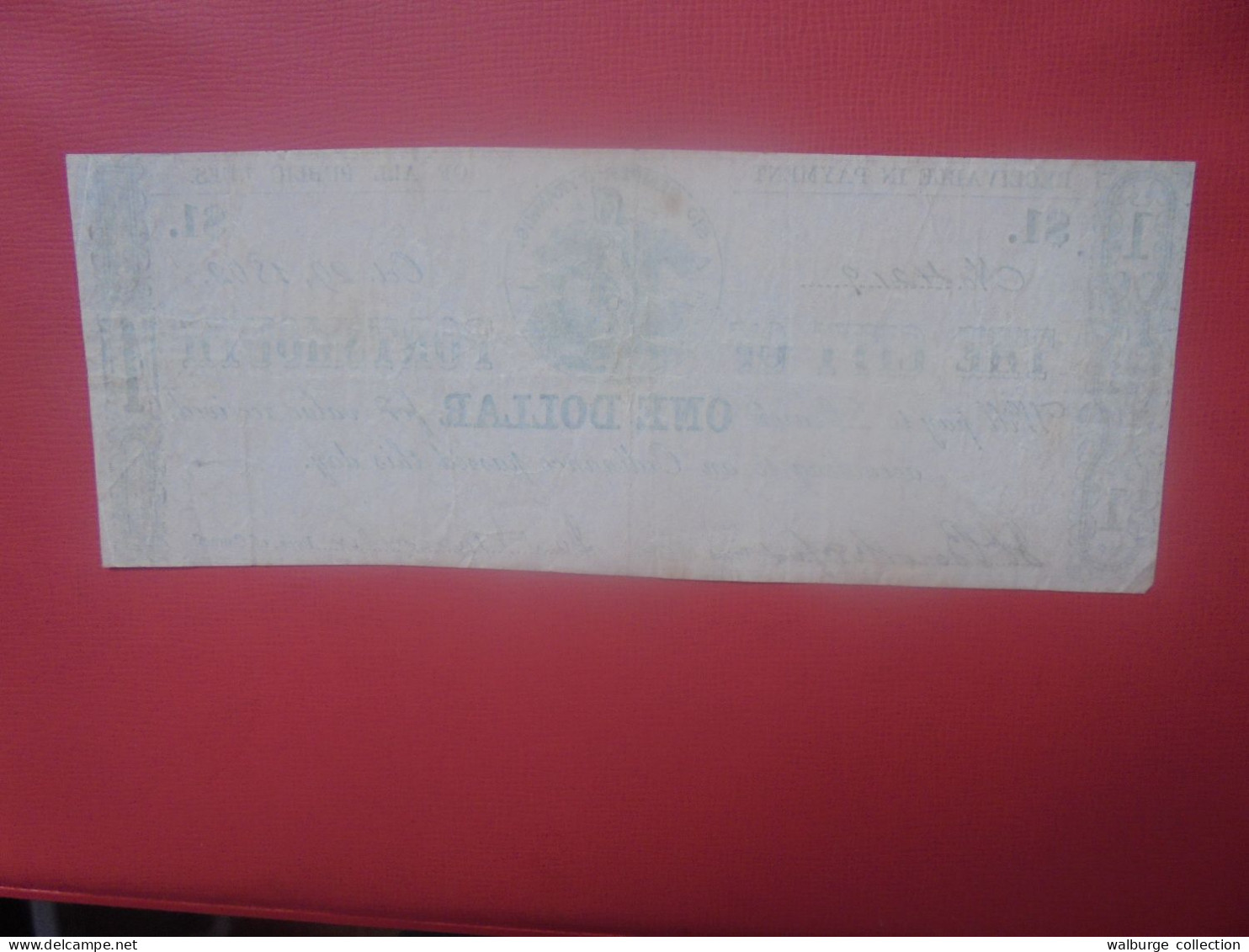 PORTSMOUTH CITY 1$ 1862 Circuler  (B.30) - Divisa Confederada (1861-1864)