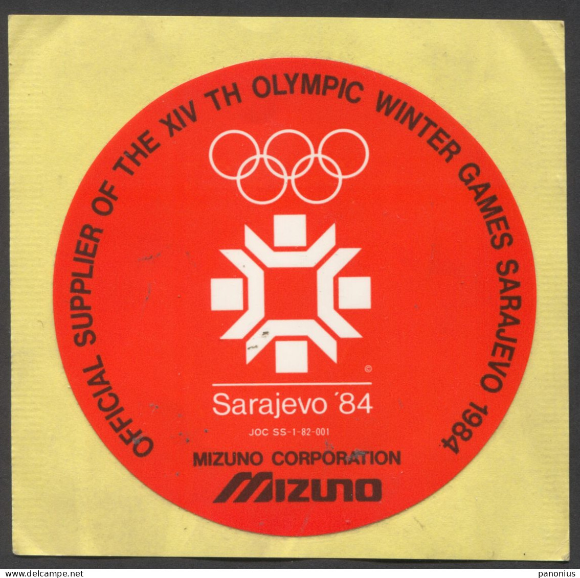 Olympiade - Olympic Games 1984. Sarajevo Yugoslavia, Vintage Sticker / Autocollant - Apparel, Souvenirs & Other