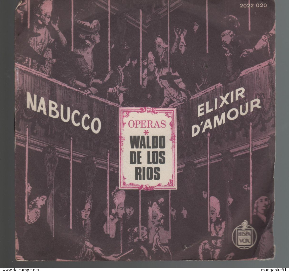 Disque 45 Tours Waldo De Los Rios – Operas (Nabucco / Elixir D'Amour) - Oper & Operette