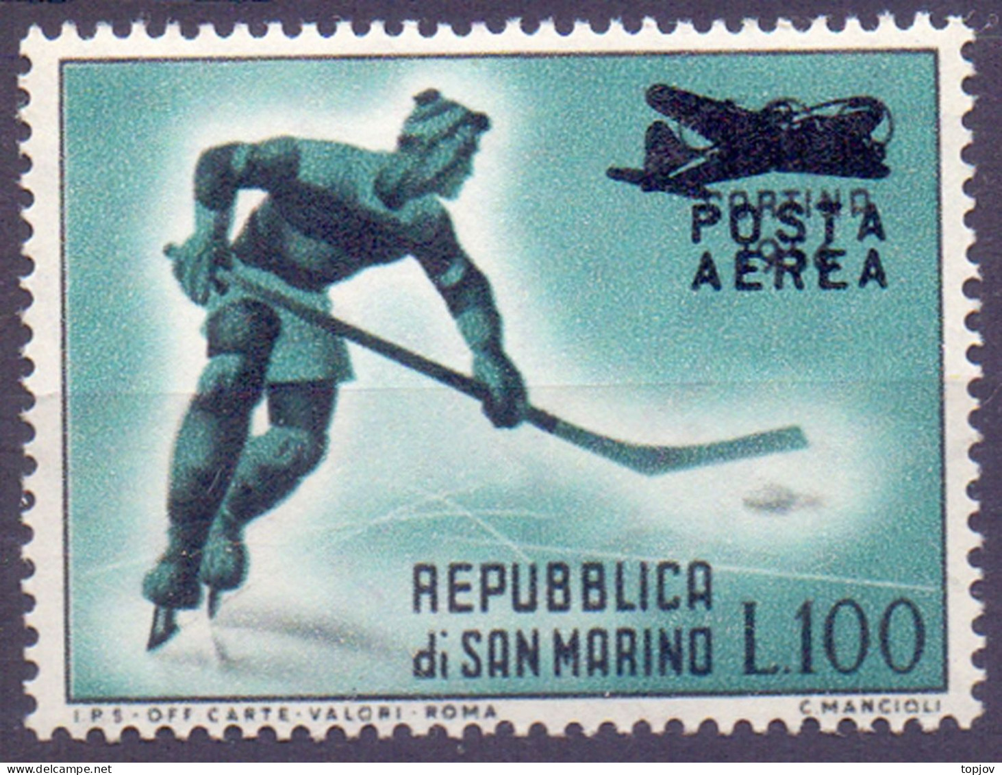 SAN MARINO - CORTINA OLYMPICS OVPT - **MNH - 1956 - Invierno 1956: Cortina D'Ampezzo