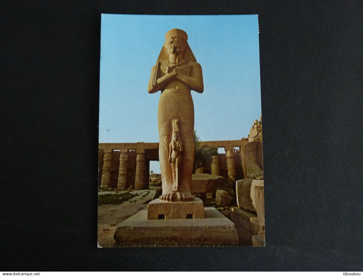 EGYPTE EGYPT AVEC YT 1417 ARCHEOLOGIE URNE / PA 205 CERAMIQUE (ABIME) - LUXOR STATUE PHARAON PINUTEM ET SA FEMME - Storia Postale