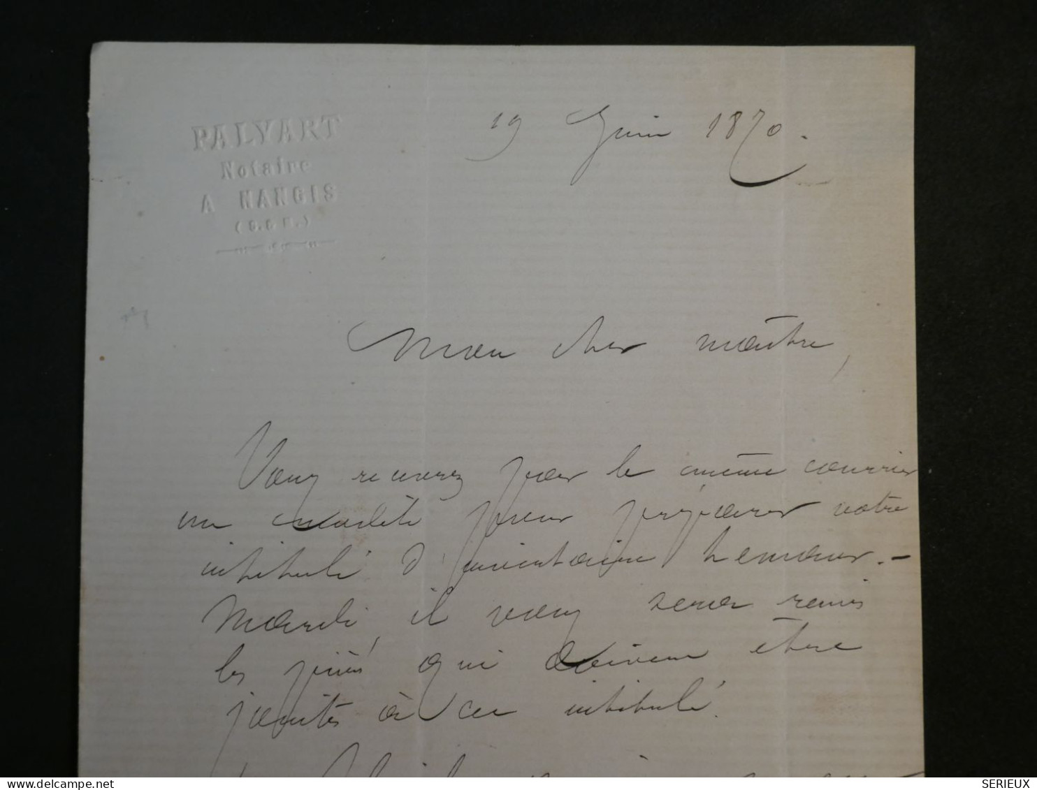 BY15 FRANCE  BELLE  LETTRE RR  1870 NANGIS  A LA CHAPELLE + NAPOLEON N° 29 LAURé ++AFF. INTERESSANT ++ - 1863-1870 Napoléon III. Laure