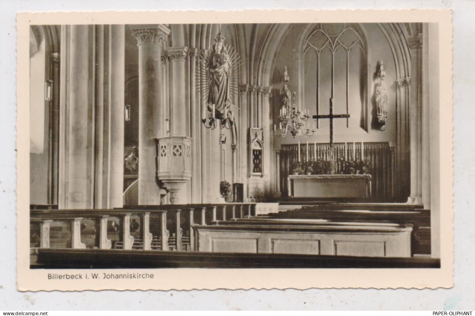 4425 BILLERBECK, Johanniskirche, Innenansicht, 1952 - Coesfeld