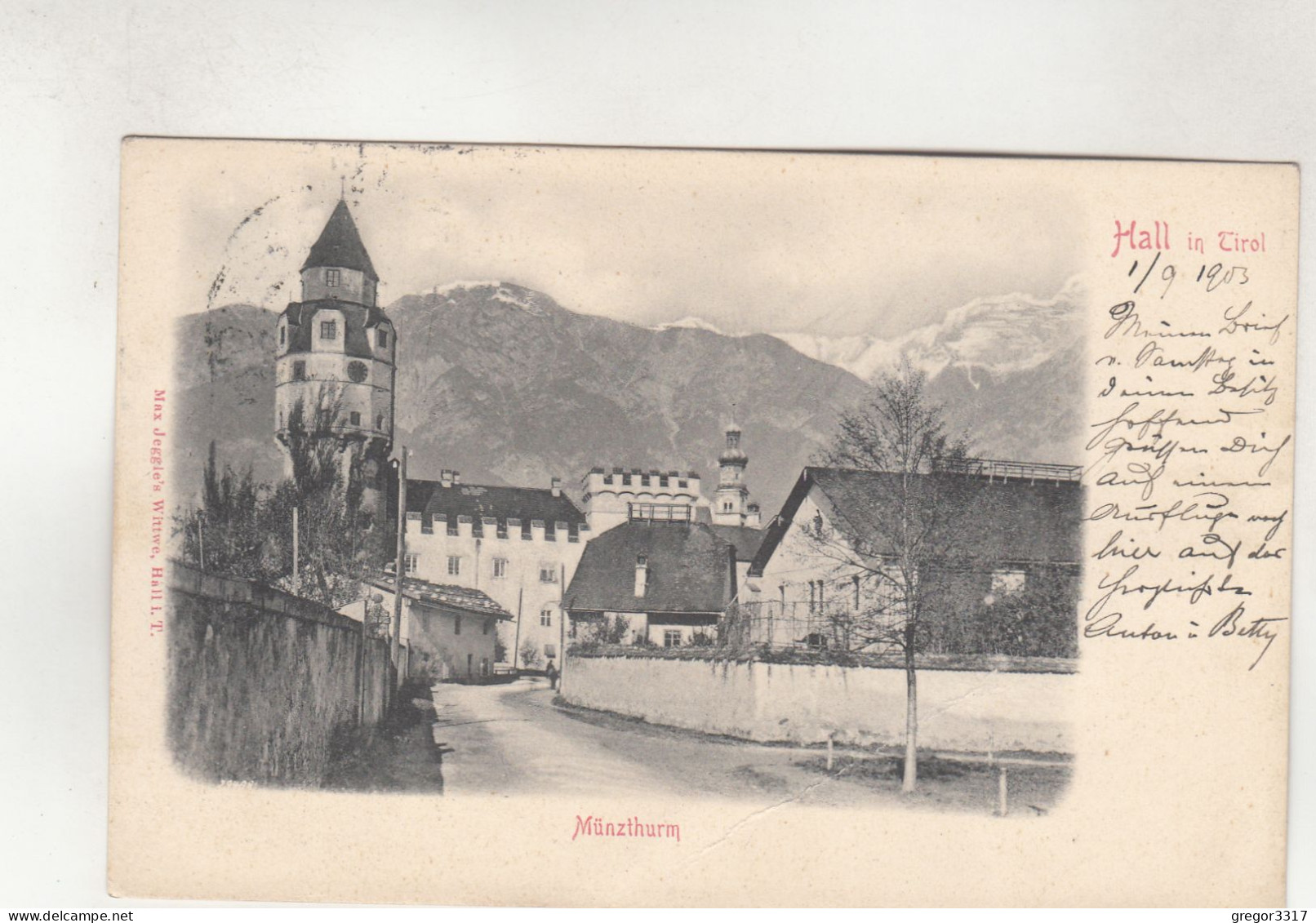 D3506) HALL In TIROL - Münzthurm - 1903 - Hall In Tirol