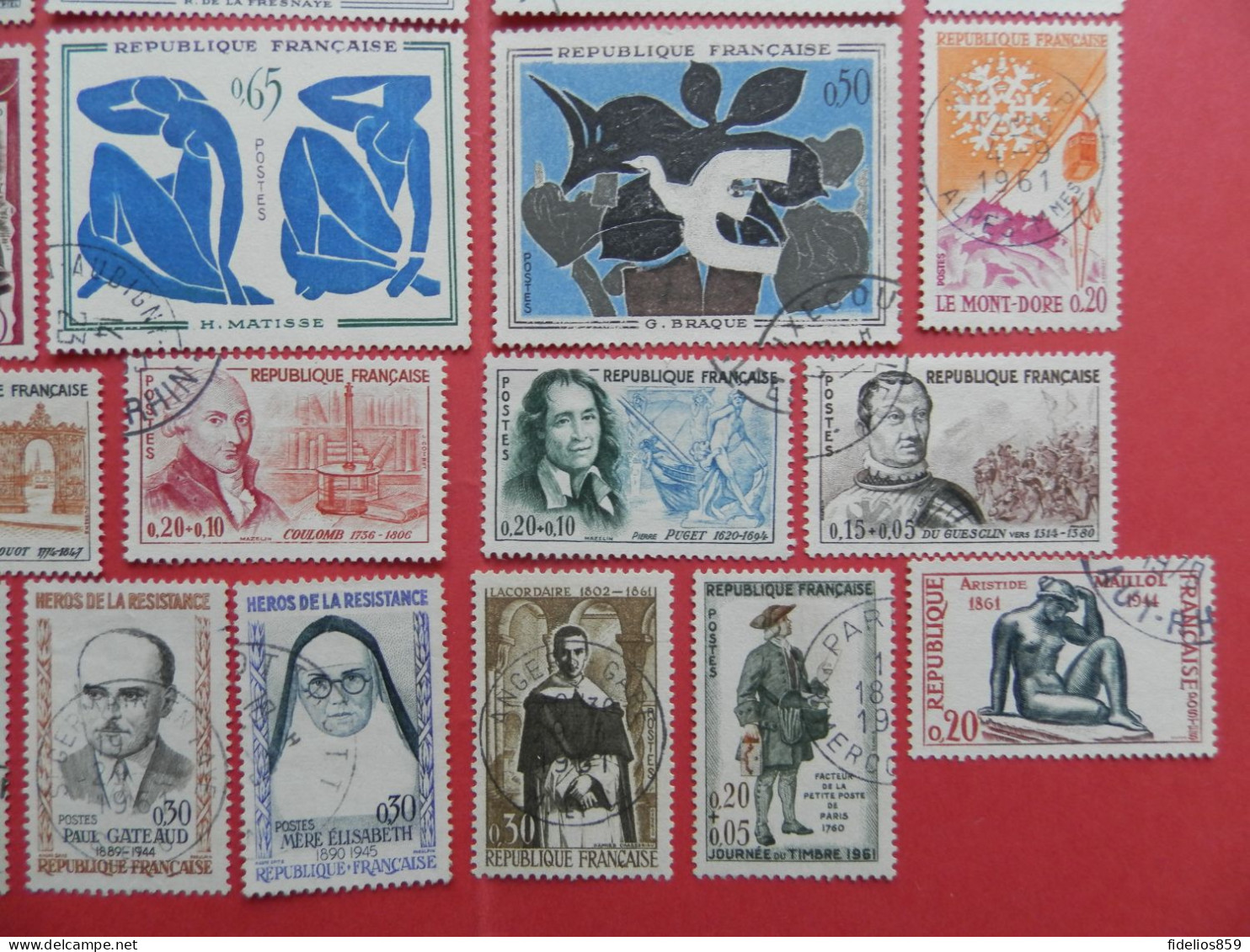 FRANCE : ANNEE COMPLETE 1961 SOIT 44TIMBRES OBLITERES QUALITE LUXE (VOIR PHOTOS) - 1960-1969