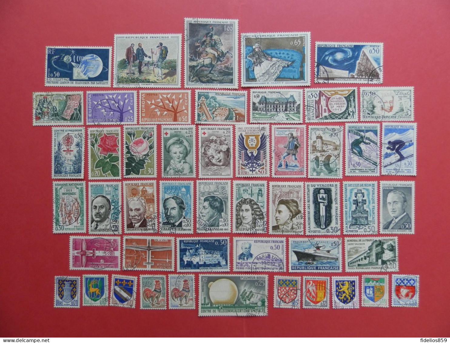 FRANCE : ANNEE COMPLETE 1962 SOIT 49TIMBRES OBLITERES QUALITE LUXE (VOIR PHOTOS) - 1960-1969