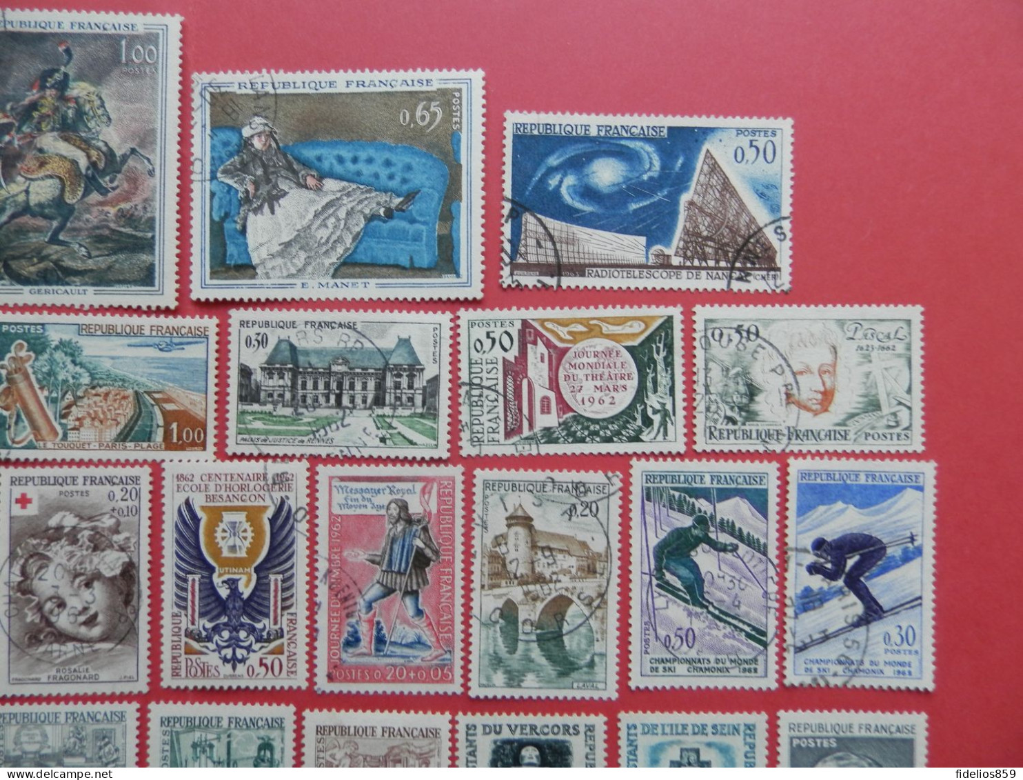 FRANCE : ANNEE COMPLETE 1962 SOIT 49TIMBRES OBLITERES QUALITE LUXE (VOIR PHOTOS) - 1960-1969