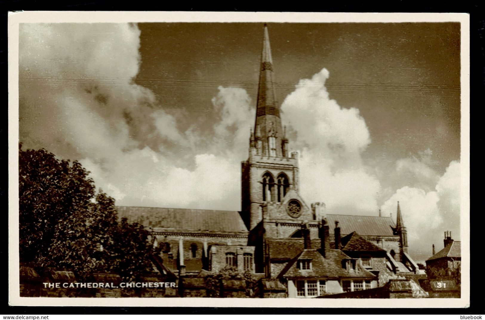 Ref 1626 - Real Photo Postcard - Chichester Cathedral - Sussex - Chichester