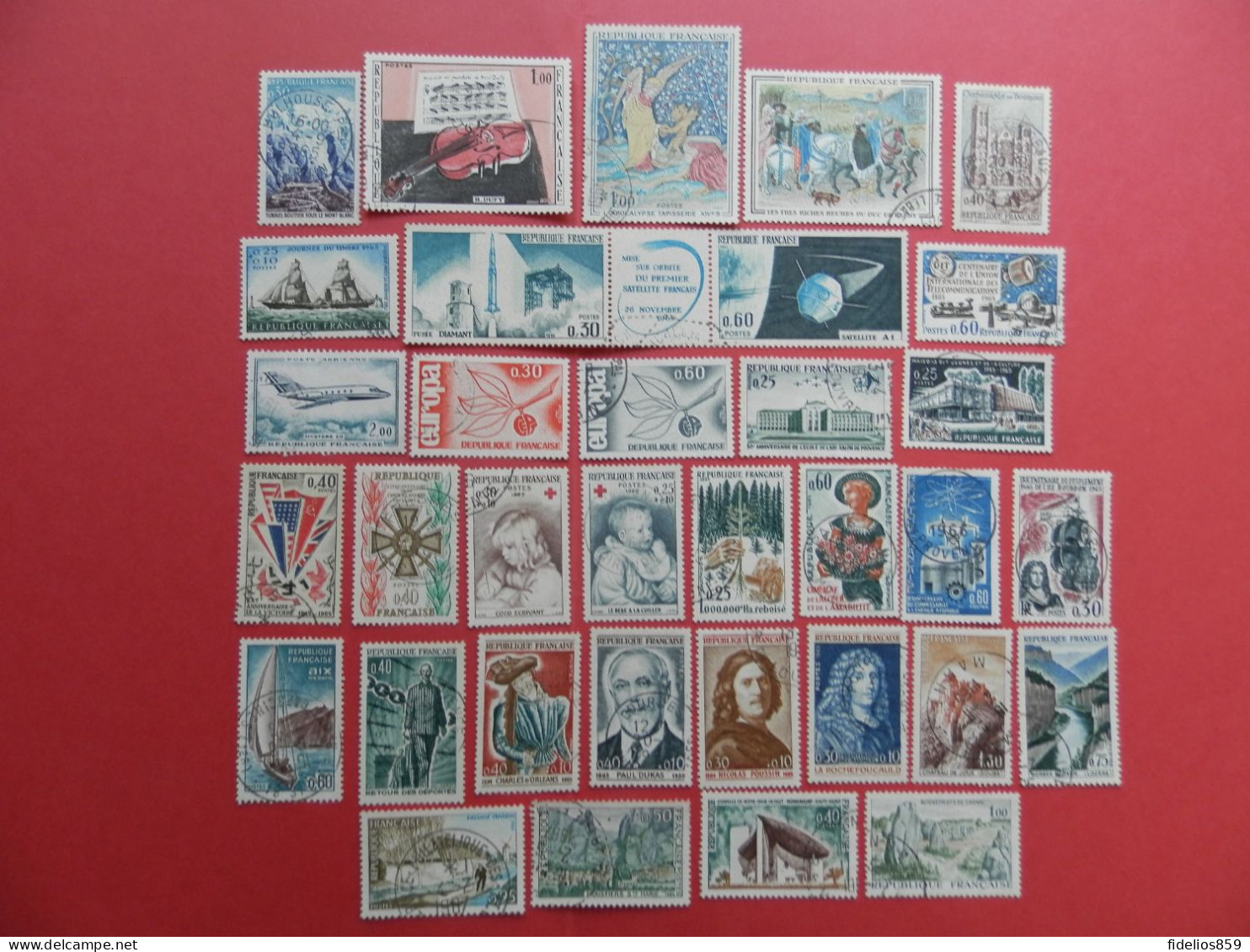 FRANCE : ANNEE COMPLETE 1965 SOIT 34TIMBRES OBLITERES QUALITE LUXE (VOIR PHOTOS) - 1960-1969