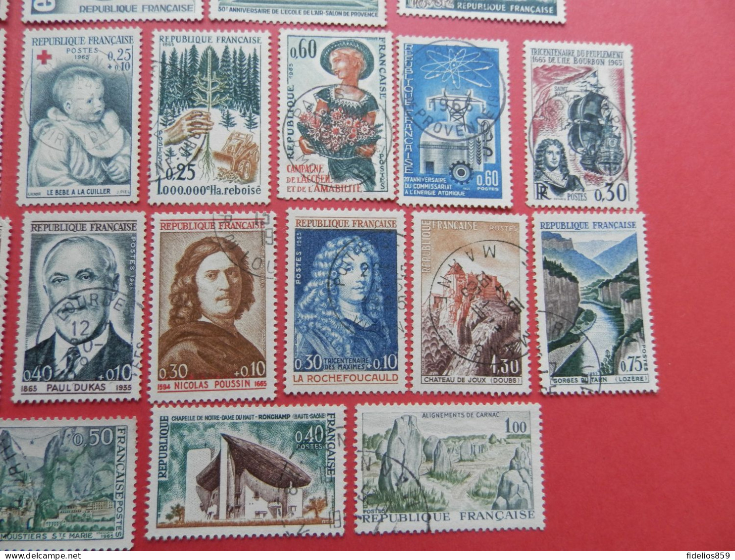 FRANCE : ANNEE COMPLETE 1965 SOIT 34TIMBRES OBLITERES QUALITE LUXE (VOIR PHOTOS) - 1960-1969