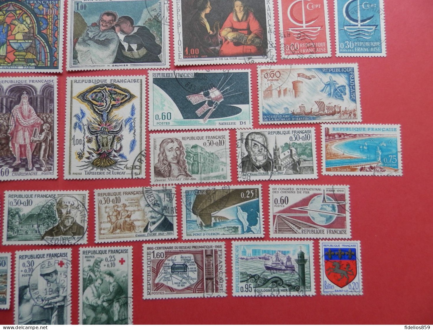 FRANCE : ANNEE COMPLETE 1966 SOIT 43TIMBRES OBLITERES QUALITE LUXE (VOIR PHOTOS) - 1960-1969