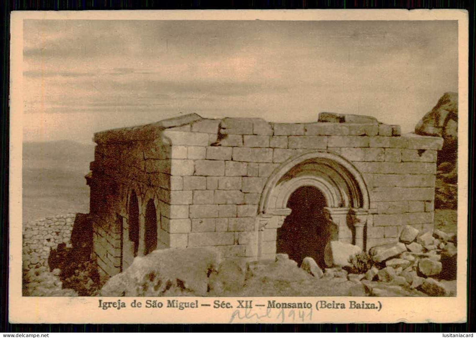 IDANHA-A-NOVA-MONSANTO- Igreja De São Miguel - Séc. XII - (Beira Baixa) (Ed. De José Ribeiro De Mendonça)carte Postale - Castelo Branco