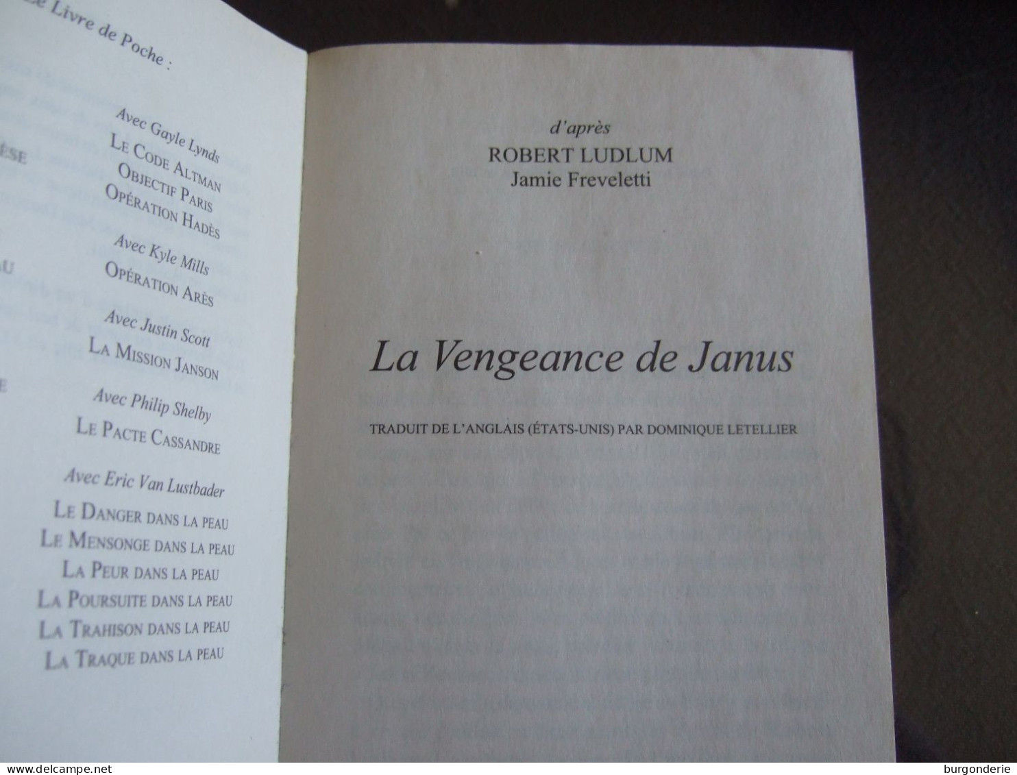 LA VENGEANCE DE JANUS / D'APRES ROBERT LUDLUM / JAMIE FREVELETTI - Non Classés