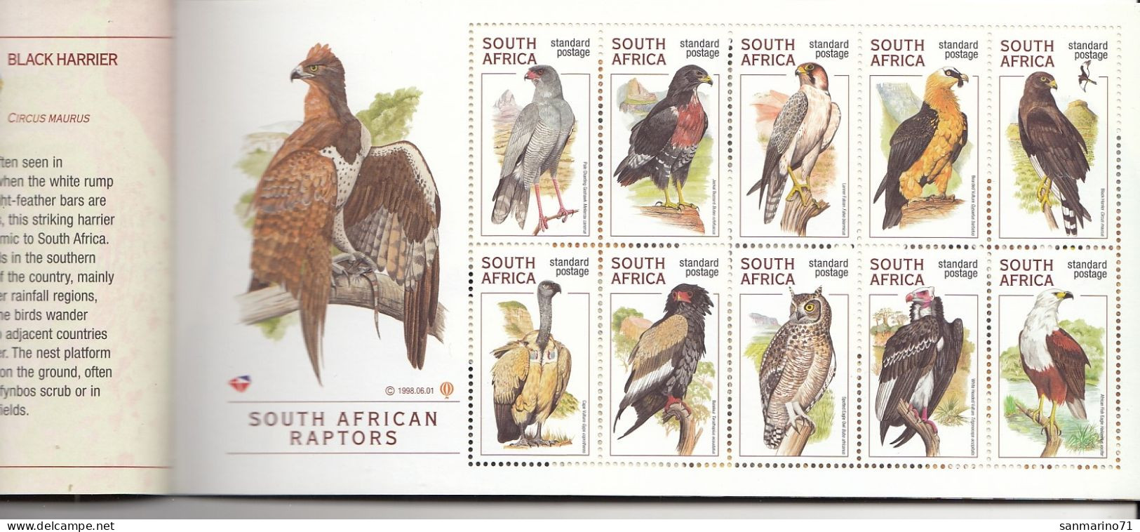 SOUTH AFRICA 1149-1160,unused Carnet,birds - Libretti