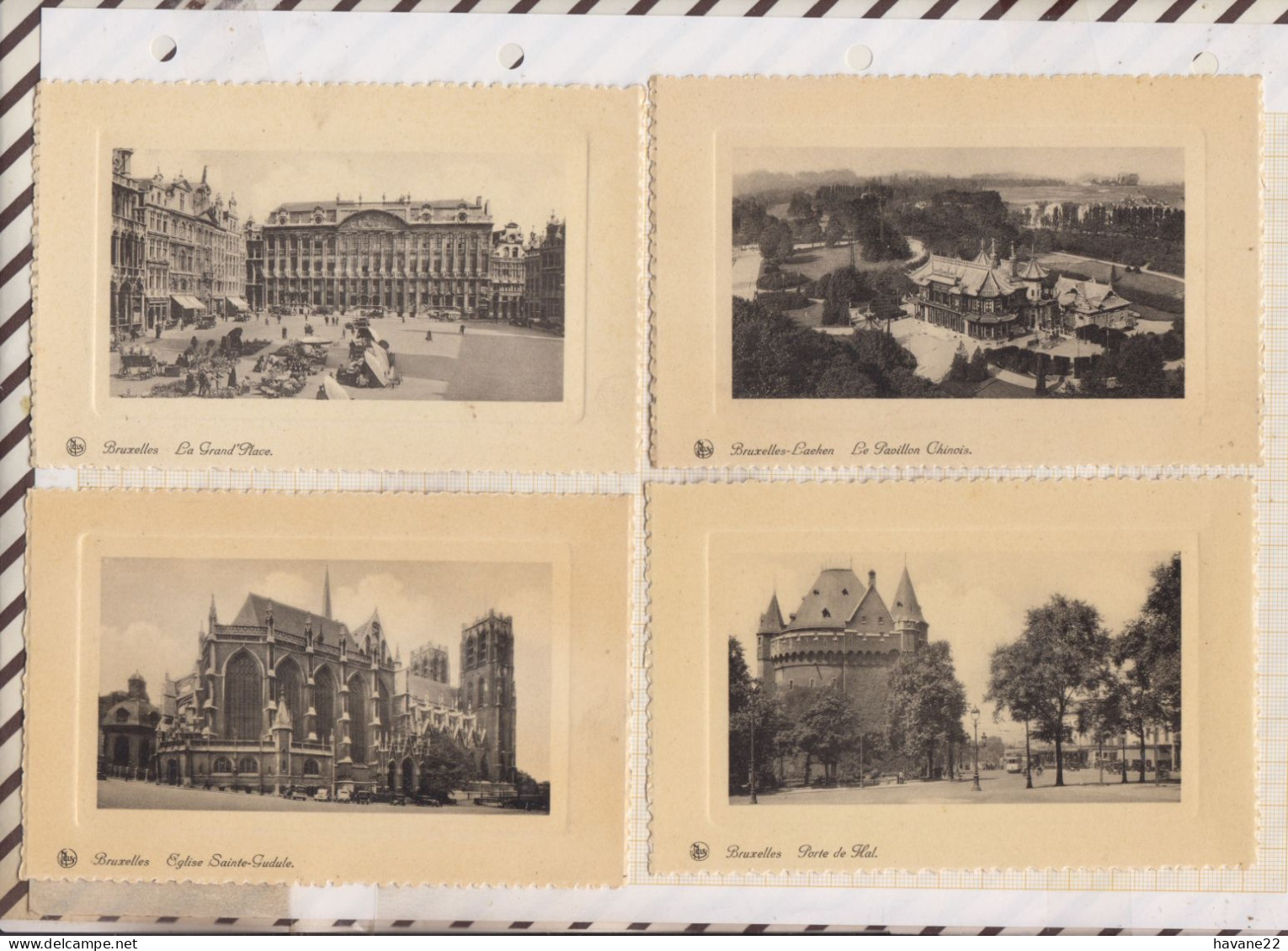 23D1037 Lot De 5 Cartes BRUXELLES .NELS - Loten, Series, Verzamelingen