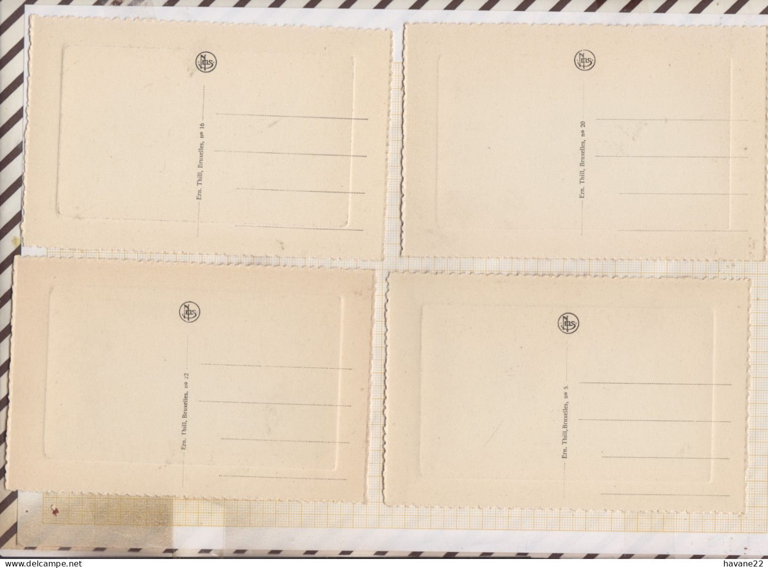 23D1037 Lot De 5 Cartes BRUXELLES .NELS - Lots, Séries, Collections