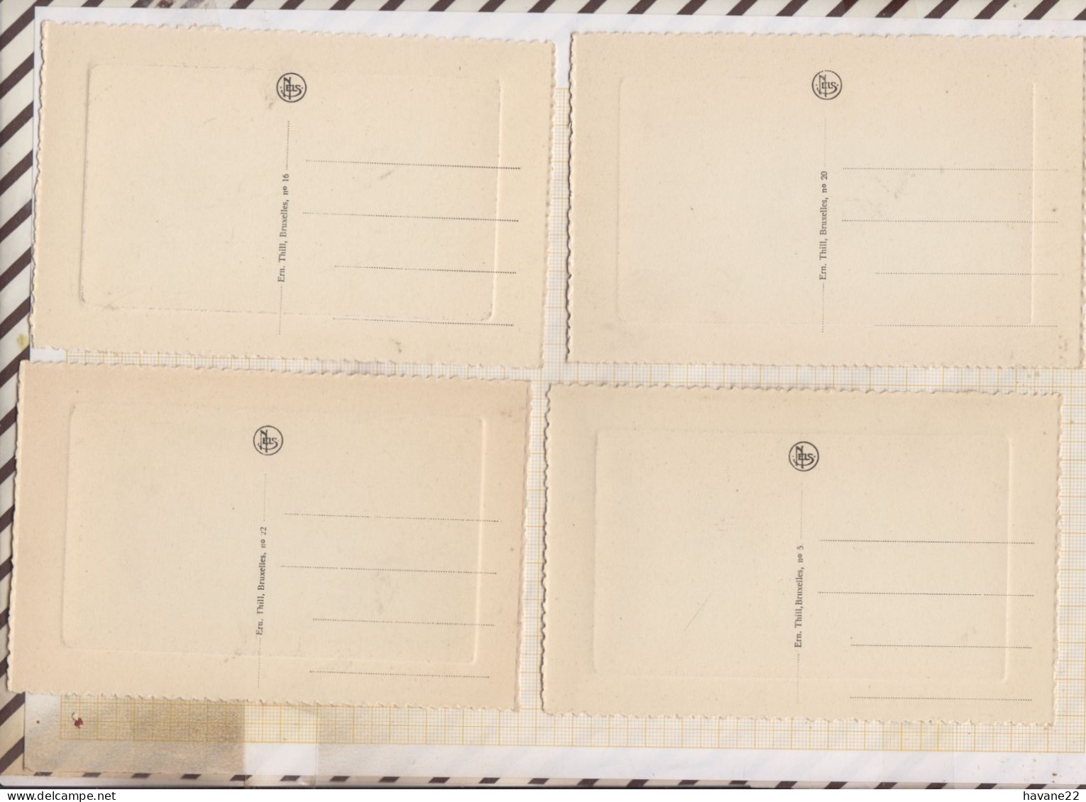 23D1037 Lot De 5 Cartes BRUXELLES .NELS - Lotes Y Colecciones