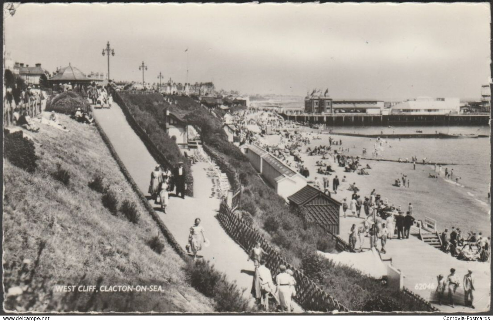 West Cliff, Clacton-on-Sea, Essex, 1963 - Harvey Barton RP Postcard - Clacton On Sea