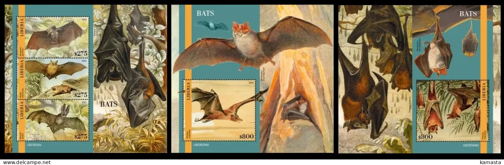 Liberia  2023 Bats. (104) OFFICIAL ISSUE - Fledermäuse