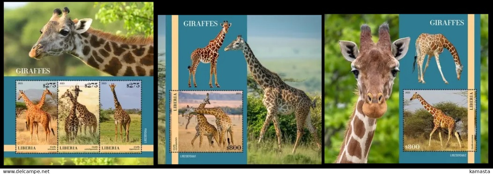 Liberia  2023 Giraffes. (106) OFFICIAL ISSUE - Jirafas