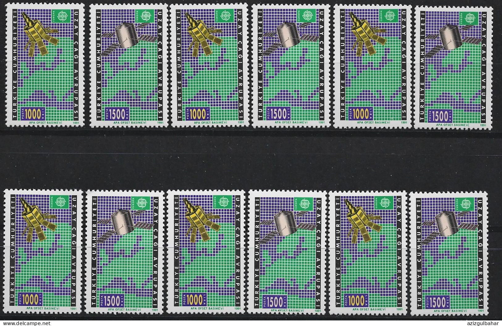 1991- -  TURKISH  STAMPS - UMM  EUROPA - 6 SETS - Unused Stamps