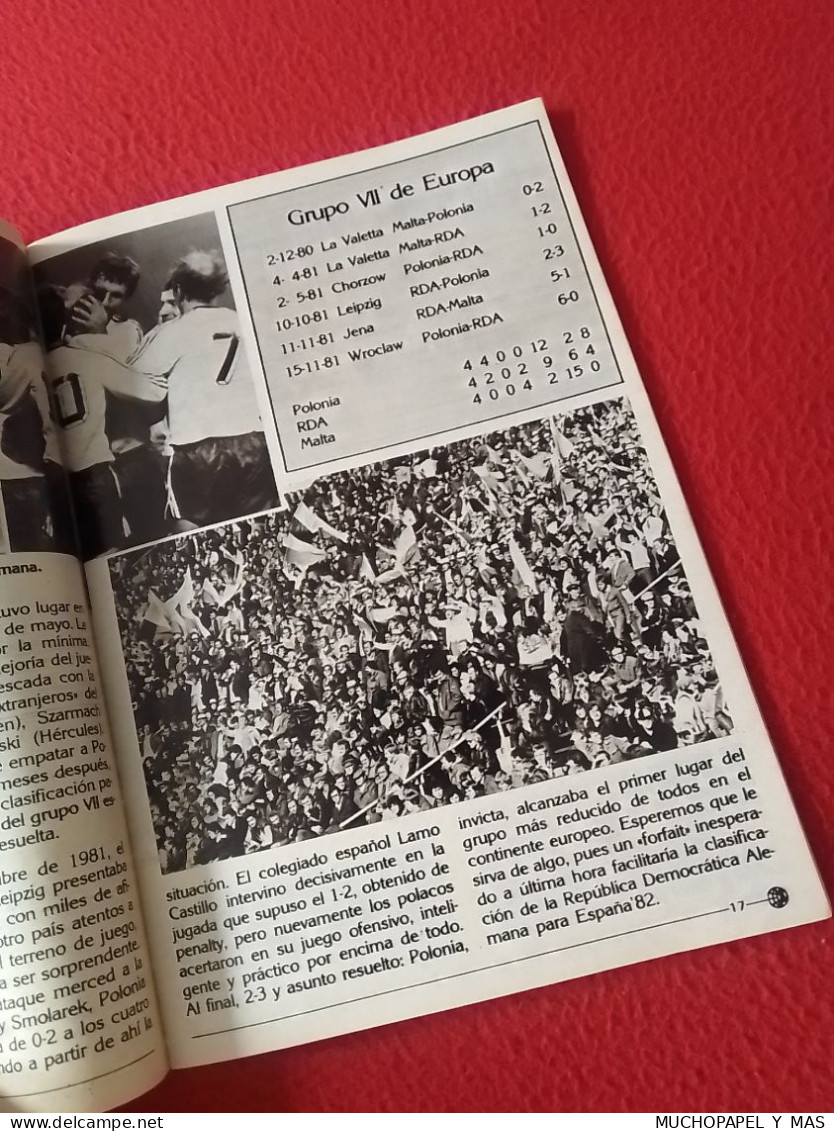 ANTIGUA REVISTA MAGAZINE FÚTBOL 24 SELECCIONES DE ORO ESPAÑA 82 Nº 5 POLONIA POLAND POLSKA BONIEK LATO ZMUDA SMOLAREK... - [4] Thema's