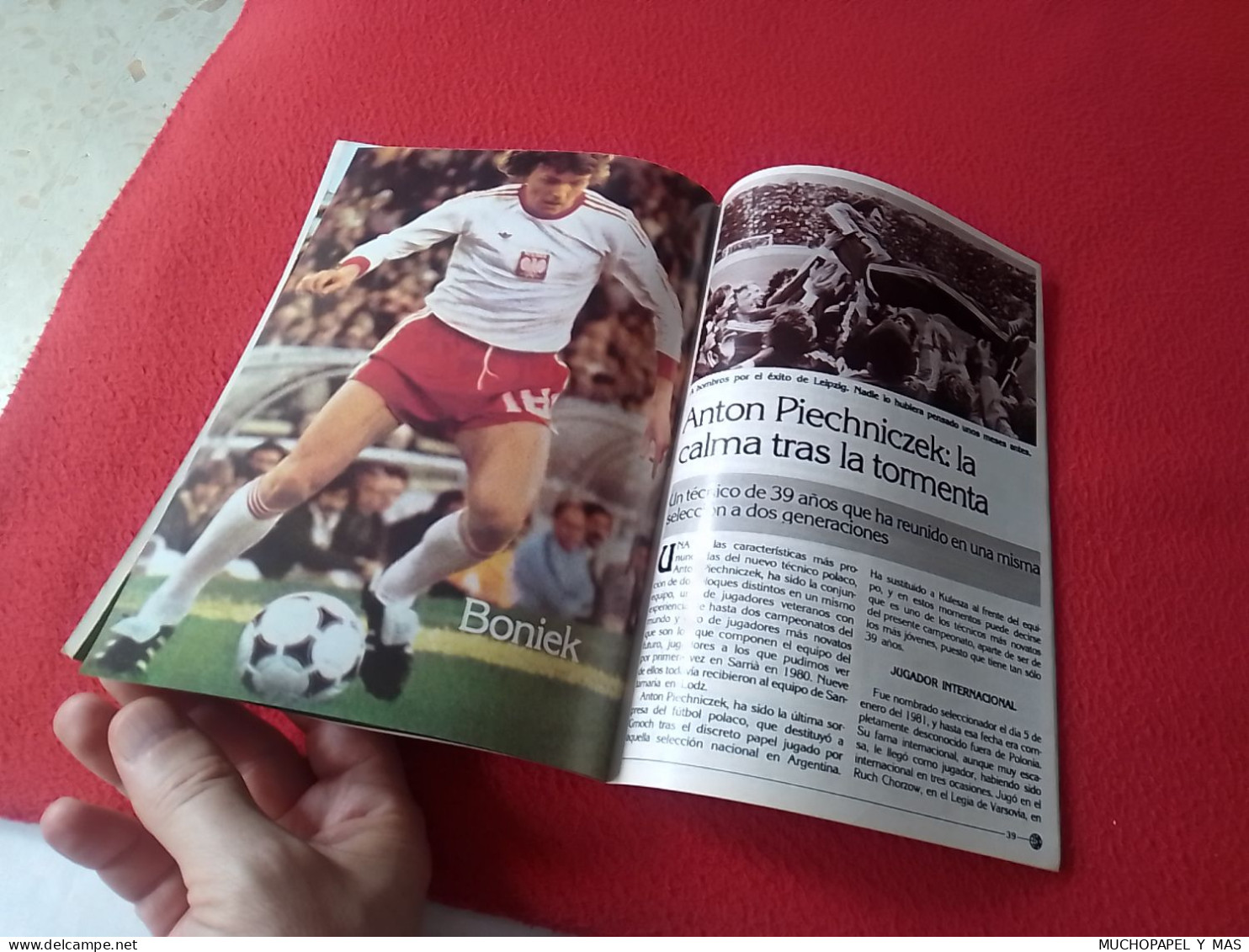 ANTIGUA REVISTA MAGAZINE FÚTBOL 24 SELECCIONES DE ORO ESPAÑA 82 Nº 5 POLONIA POLAND POLSKA BONIEK LATO ZMUDA SMOLAREK...