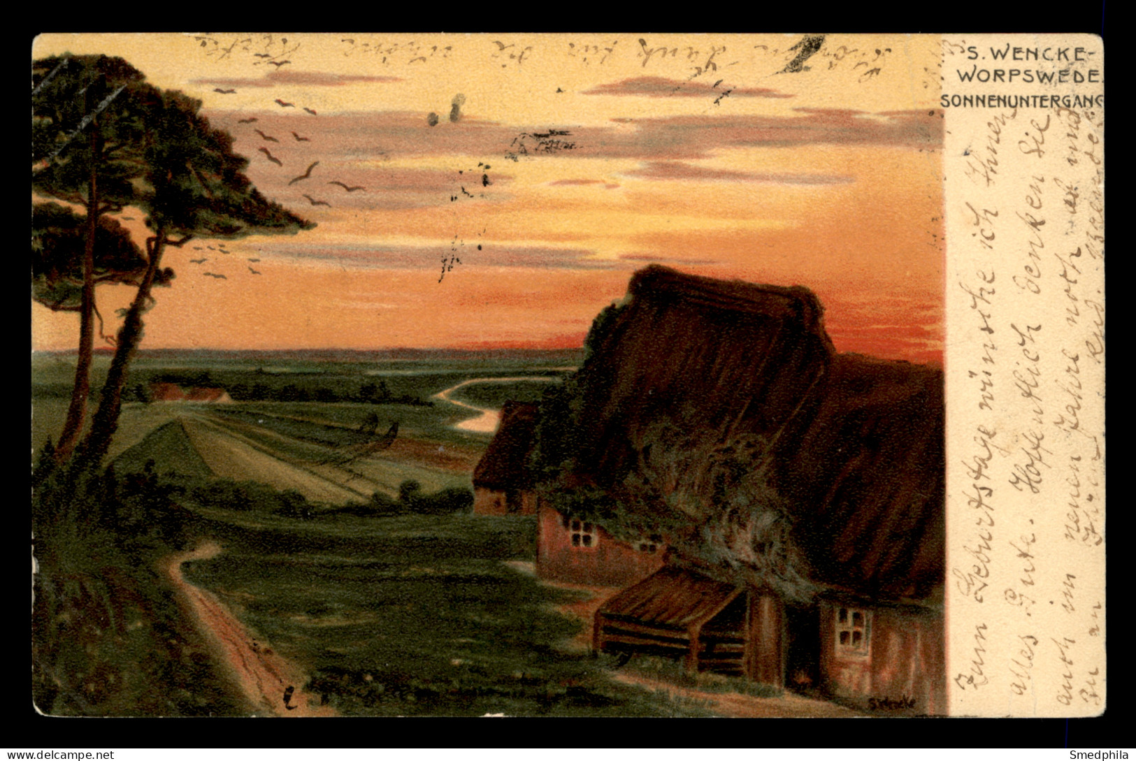 S. Wencke, Worpswede - Sonnenuntergang - Worpswede