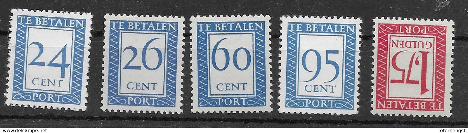 The Netherlands 1958 (15 Euros Mnh ** But 1 Stamp 1,75G Is Hinged*) - Postage Due