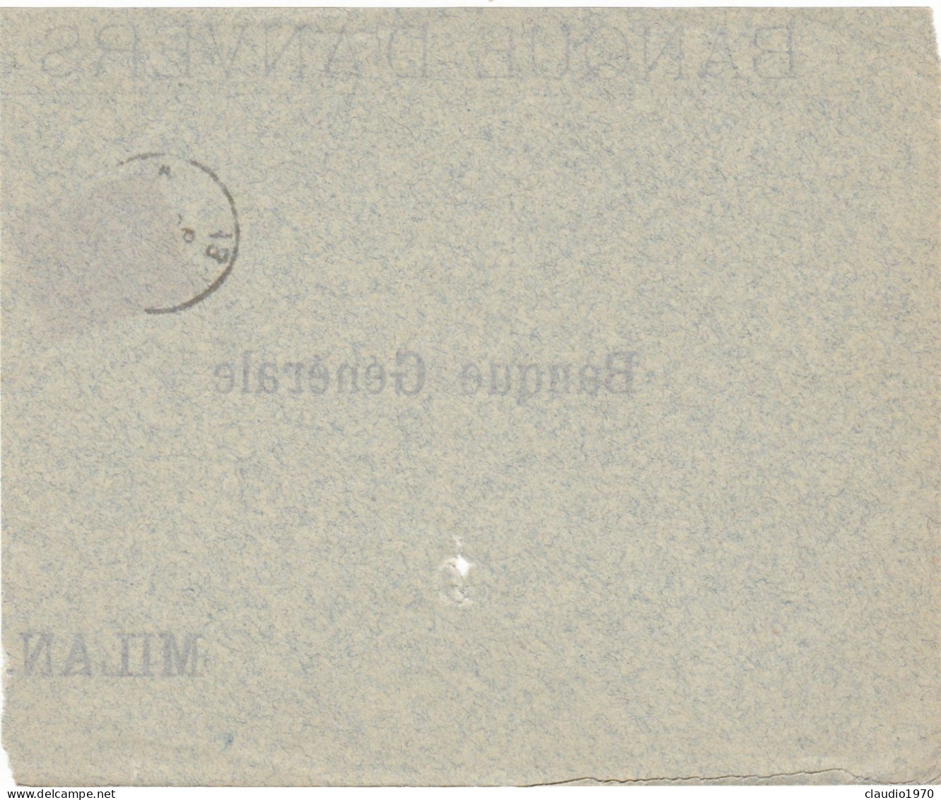 BELGIO -  ANVERS - PERFIN - FRONTESPIZIO - BANQUE D' ANVERS -  VIAGGIATA PER MILAN - ITALIA - 1892 - 1863-09