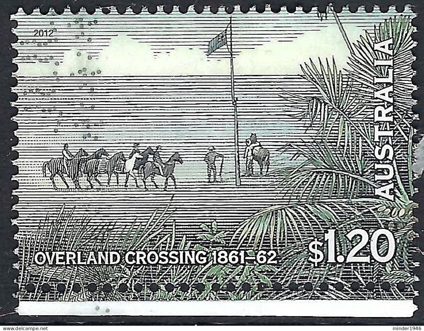 AUSTRALIA 2012 $1.20 Multicoloured, Inland Explorers-Blue Mountains Crossing FU - Used Stamps