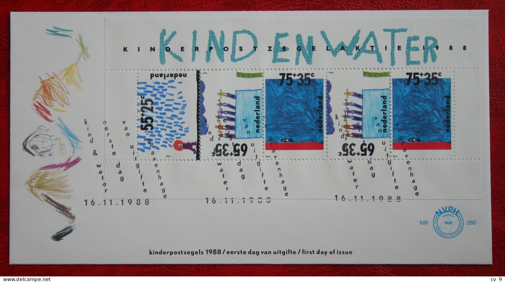 FDC E260a 260a Child Welfare Kinder Enfant NVPH 1418 1988 Without Address NEDERLAND NIEDERLANDE NETHERLANDS - FDC