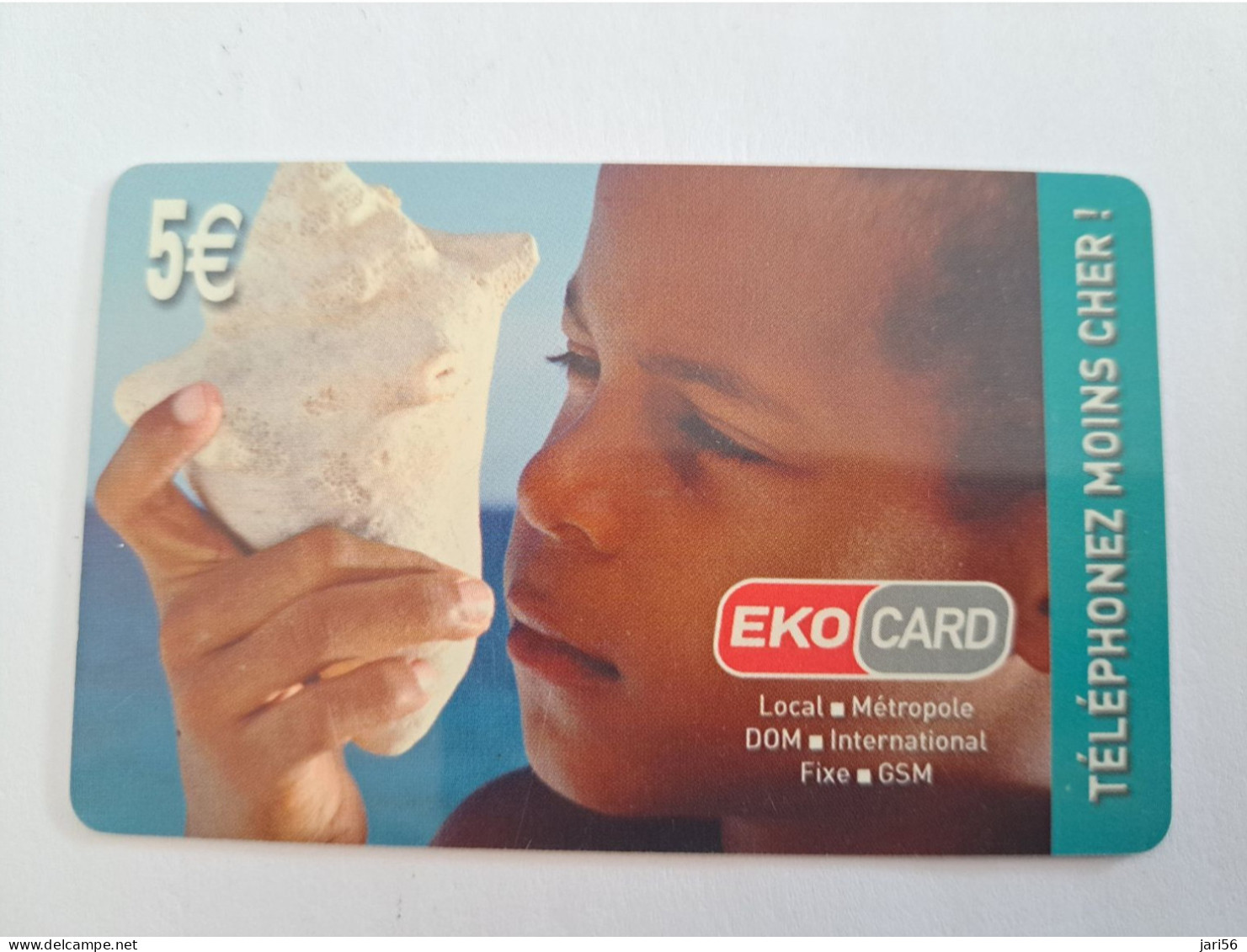 ST MARTIN ECO CARD  €5,- Local Metropole / CHILD WITH SEA SHELL/ XTS TELECOM/ USED    ** 14884 ** - Antillen (Frans)