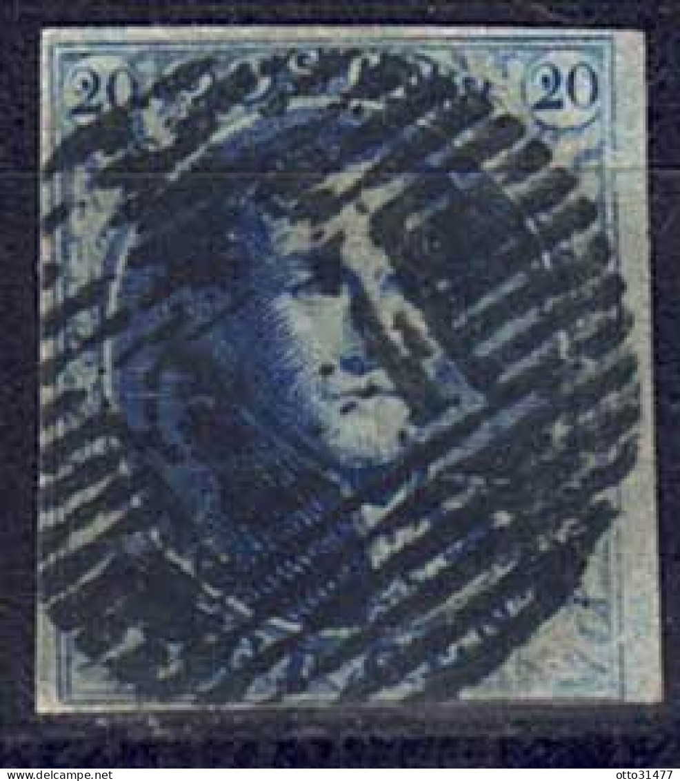 Belgien 1851/54 - König Leopold I., Nr. 4 B Y, Gestempelt / Used - 1849-1865 Medaillen (Sonstige)