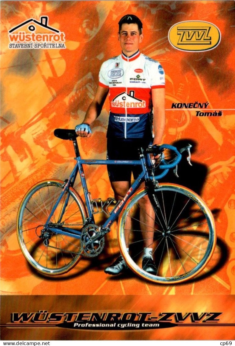 Carte Cyclisme Cycling Ciclismo サイクリング Format Cpm Equipe Cyclisme Pro Wüstenrot-ZVVZ 2000 Tomáš Konečný Tchèque TB.Etat - Cycling