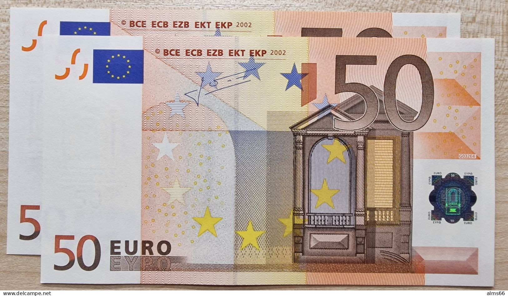 Euronotes FREE SHIPPING 50 Euro 2002 UNC < X >< G032 > Germany - Trichet - 50 Euro