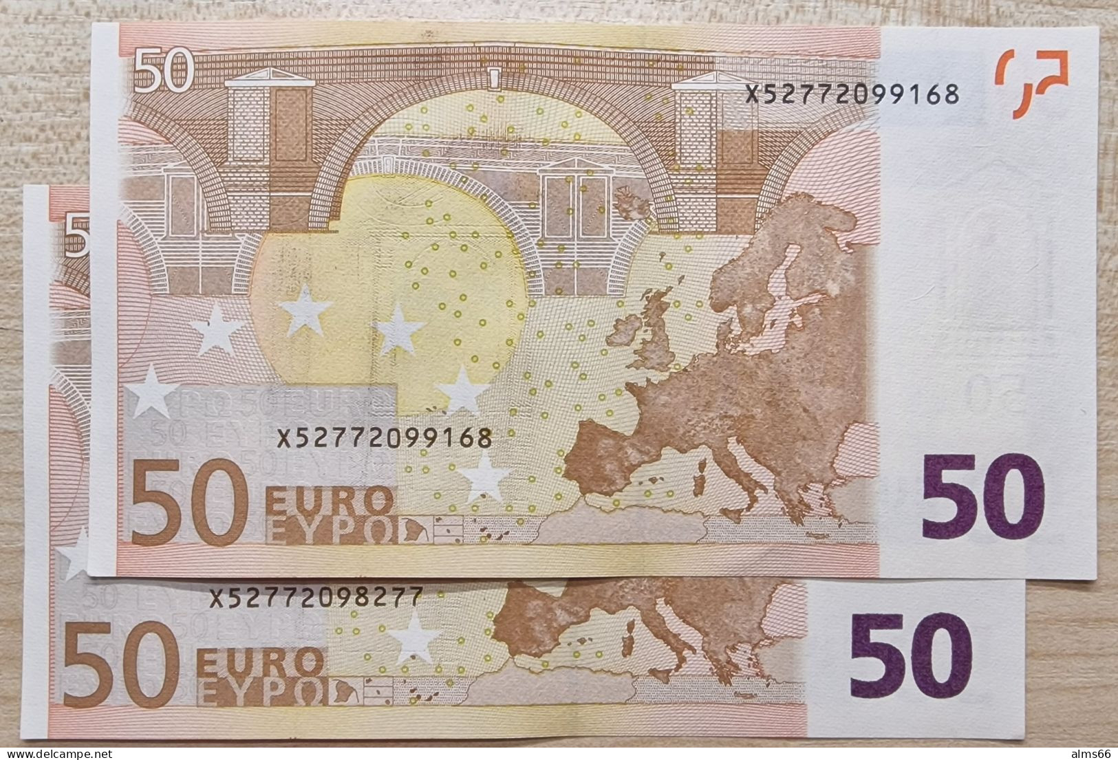 Euronotes FREE SHIPPING 50 Euro 2002 UNC < X >< P027 > Germany - Trichet - 50 Euro