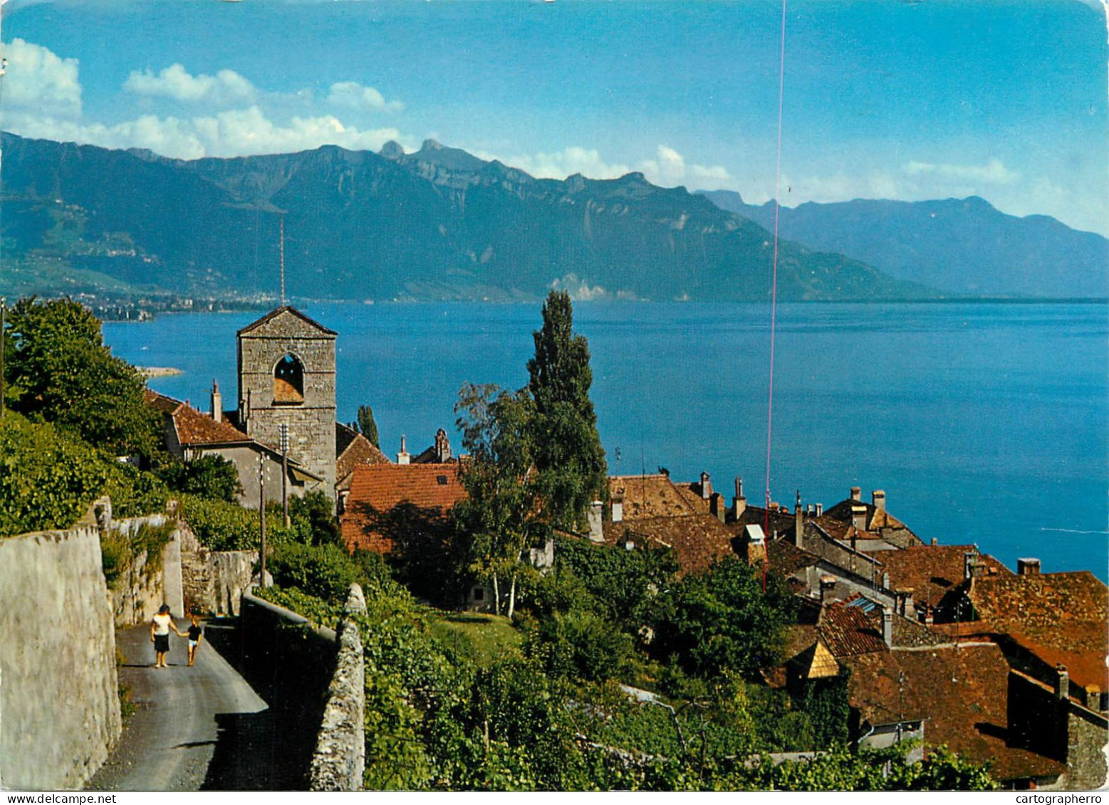 Switzerland St Saphorin Pres Vevey Lac Leman & Les Alpes Vaudoises - Saint-Saphorin