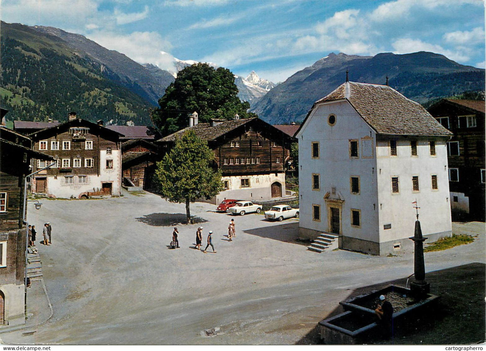 Switzerland Wallis Ernen Gasthaus Rossli Rathaus Und Tellenhaus - Ernen