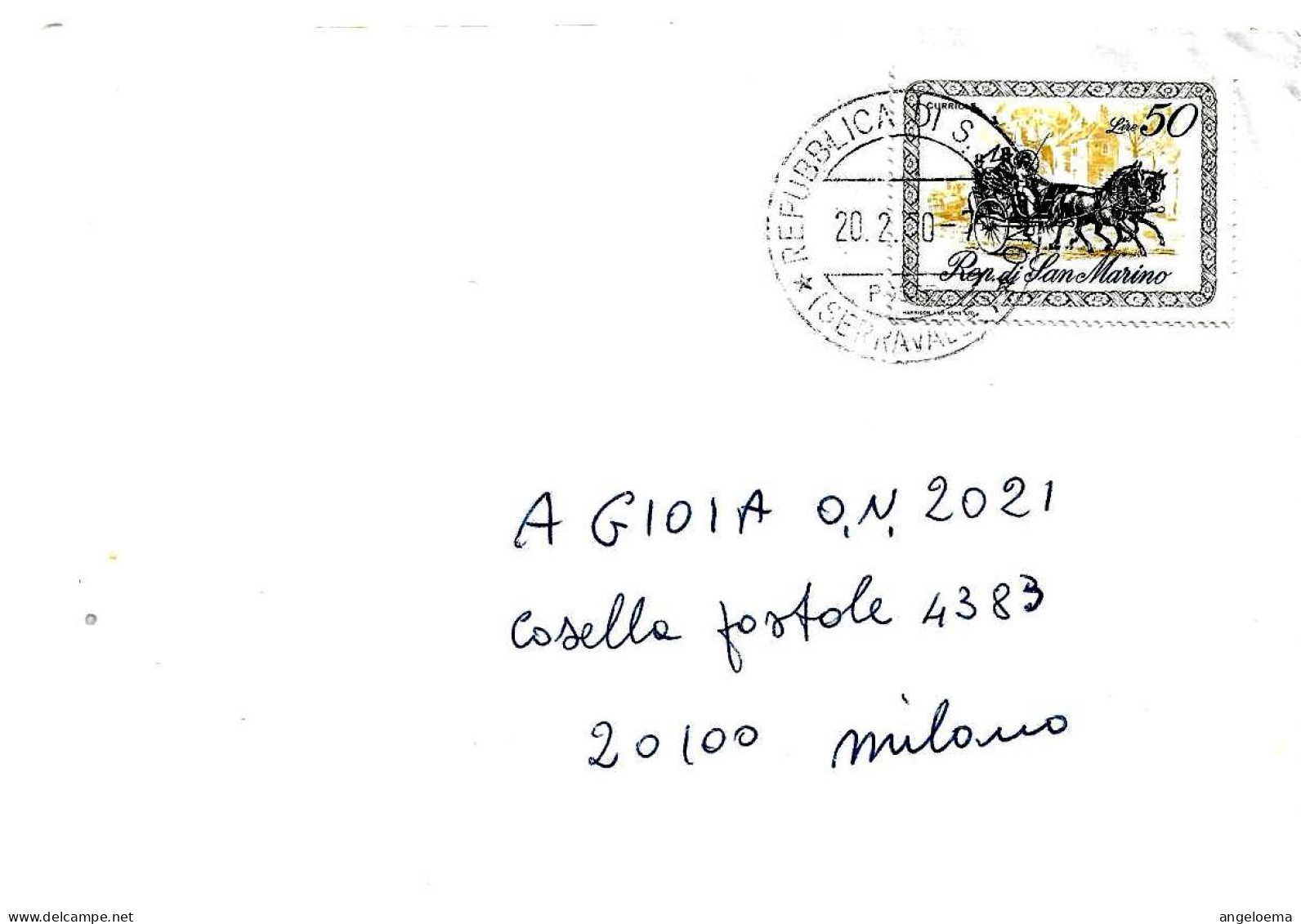 SAN MARINO - 1970 SERRAVALLE Annullo Ordinario Su Lettera Viaggiata - 10669 - Brieven En Documenten