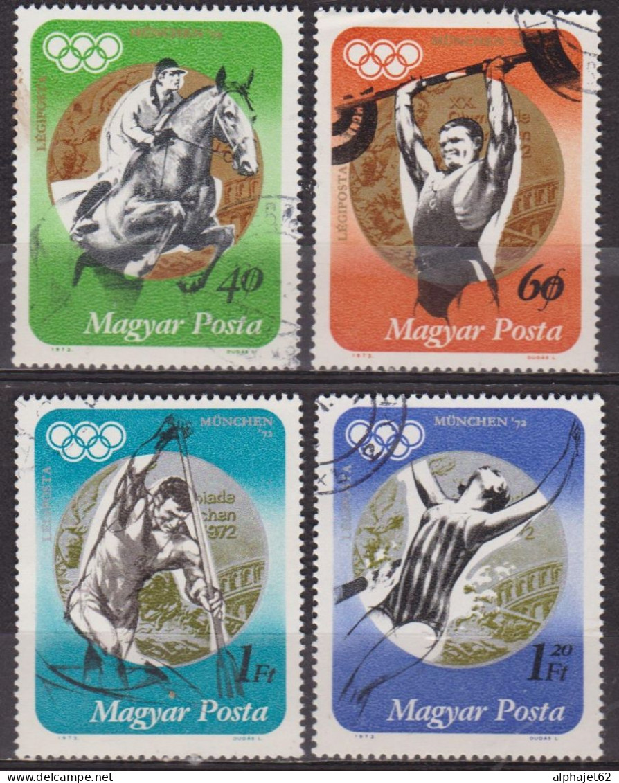 Sports Olympiques - Pentathlon Moderne, Hippisme, Haltérophilie - Canoé - HONGRIE - Natation - N° 353-354-355-356 - 1973 - Used Stamps