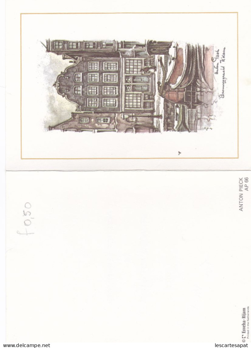 ANTON PIECK - Carte Double De Voeux - Prettige Kerstdagen - Pieck, Anton