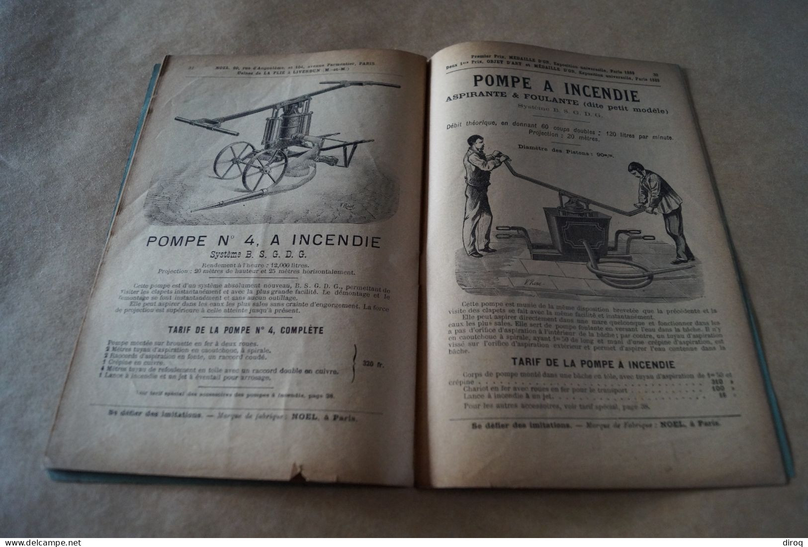 RARE,ancien catalogue fabrique de Pompes Noël 1899,complet 40 pages,23,5 Cm./15,5 Cm.