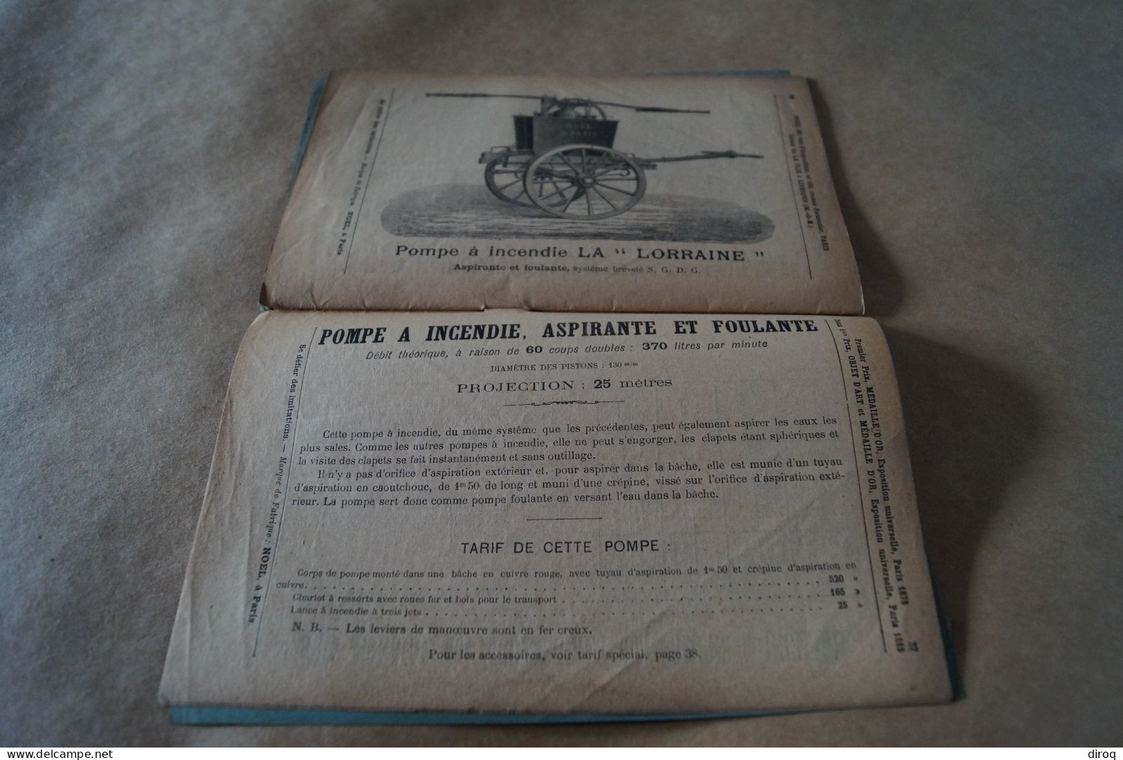 RARE,ancien catalogue fabrique de Pompes Noël 1899,complet 40 pages,23,5 Cm./15,5 Cm.